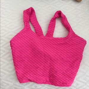 Booty by Brabants Pink Textured Crop Top